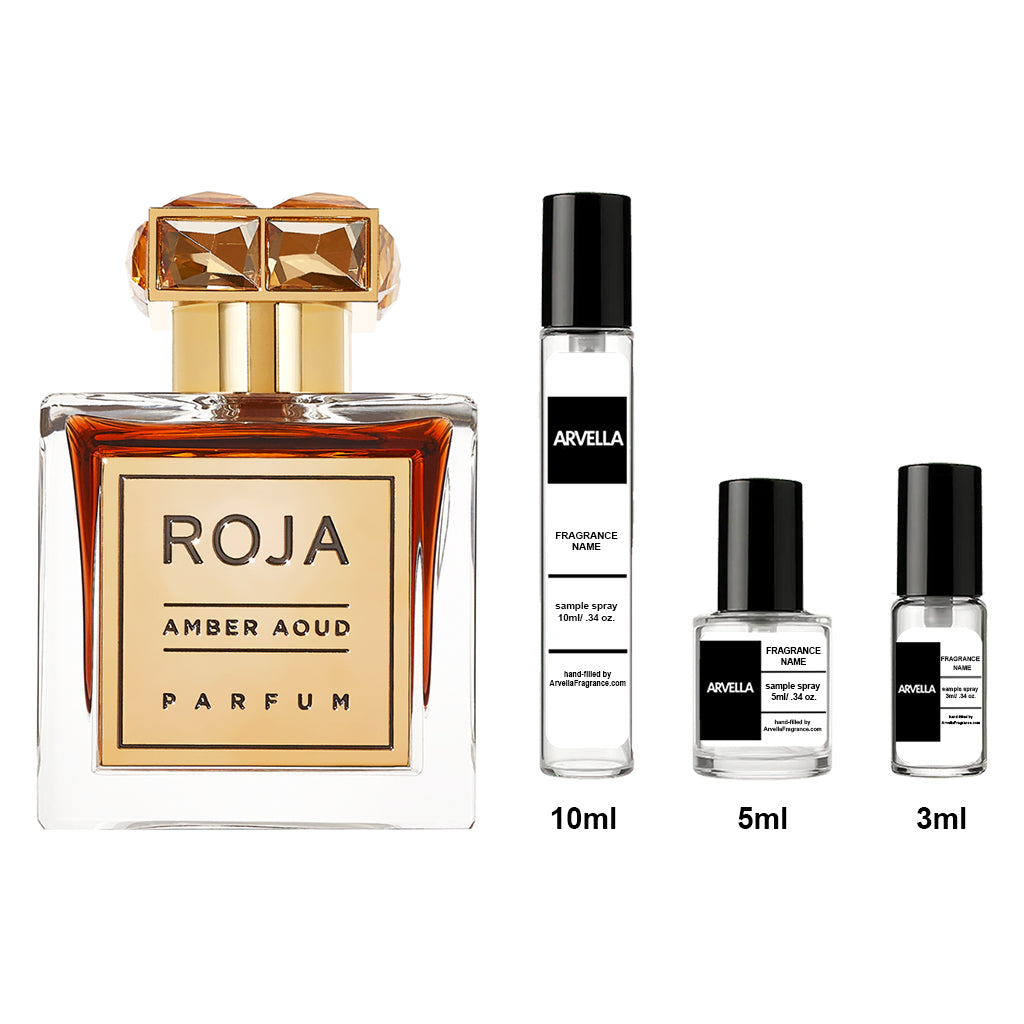 Roja Amber Aoud Sample 3ml Spray - Arvella Fragrance
